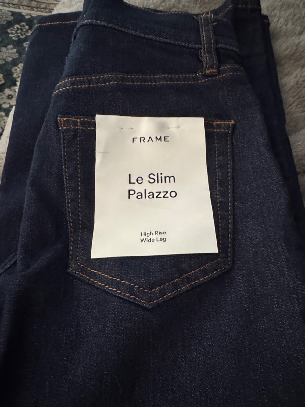 Frame Denim Le Slim Palazzo Wide-Leg Jeans - Dark Indigo